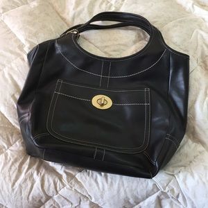 COACH Large Tote Antique Gold Turn Hobo